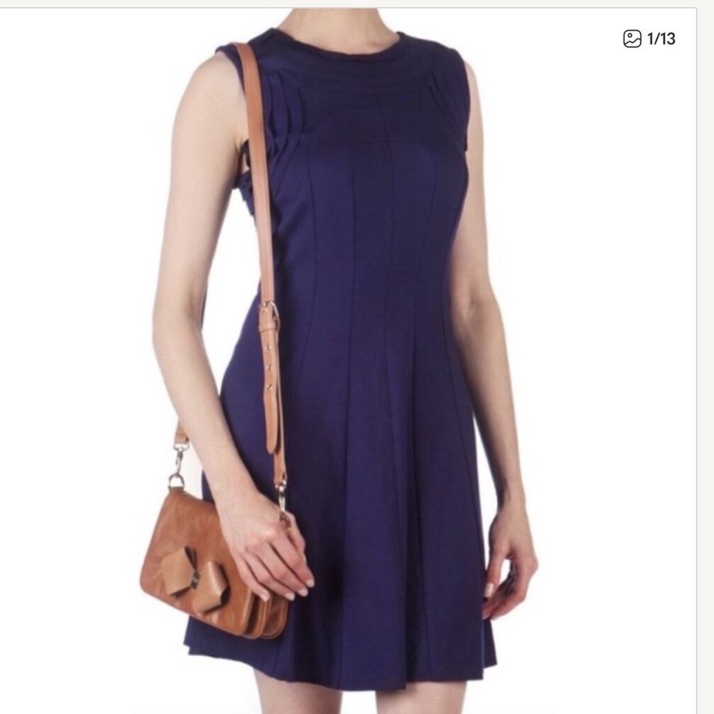 Ted Baker London Aude Purple Seam Fit and Flare Dress - Ted Size 3/ Size US 8